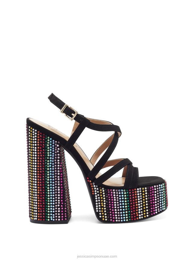 كعب عالي صالح باللون الأسود وقوس قزح Jessica Simpson BB6J0F206
