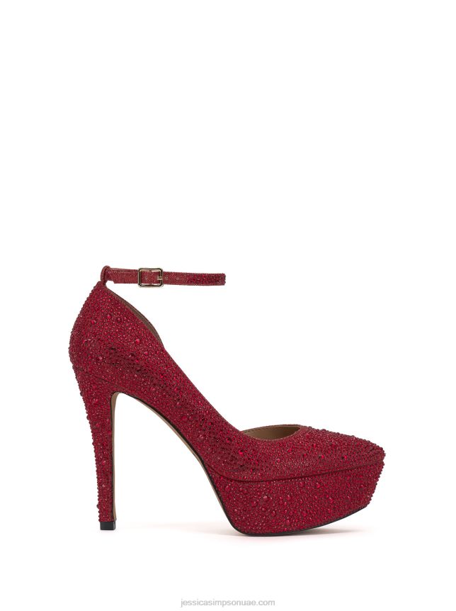 كعب أورماندا العالي باللون الأحمر المكثف Jessica Simpson BB6J0F212