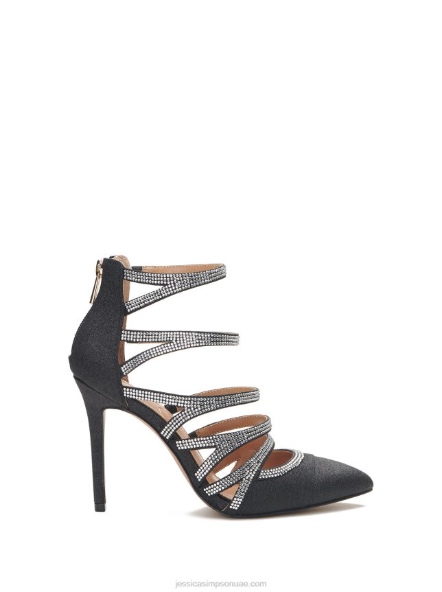 كعب عالٍ من بارميندا باللون الأسود اللامع Jessica Simpson BB6J0F252
