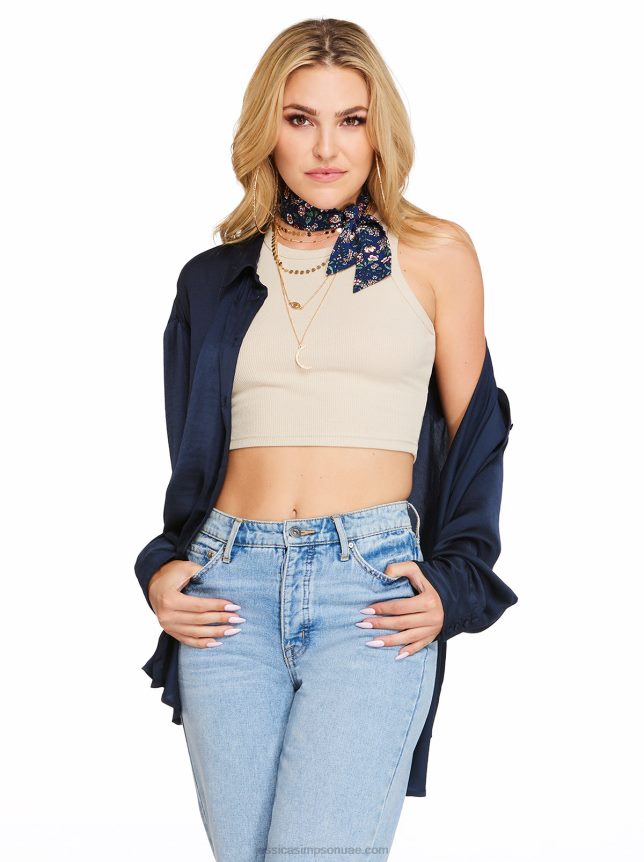 بلوزة في السترة البحرية Jessica Simpson BB6J0F767