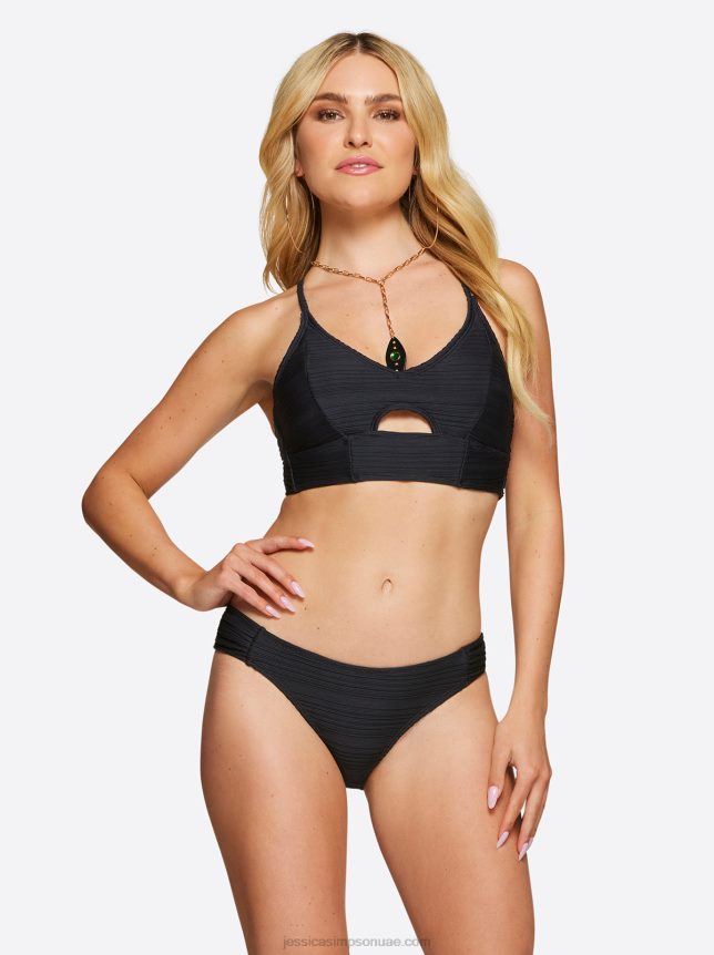 المواد الصلبة الأساسية اقتصاص كامي باللون الأسود Jessica Simpson BB6J0F817