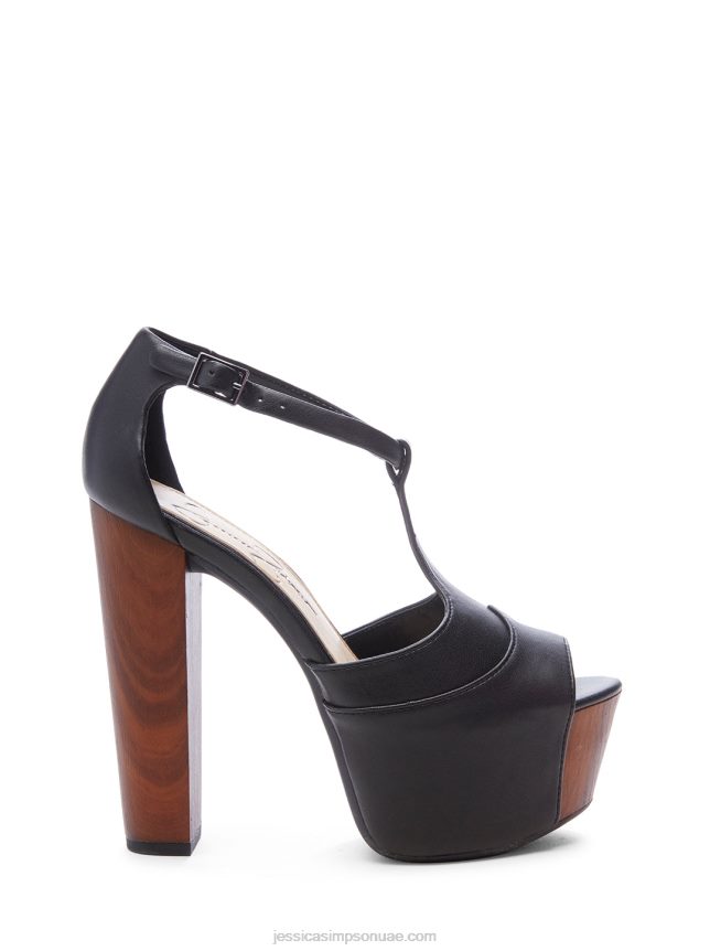 صندل داني بنعل سميك T باللون الأسود Jessica Simpson BB6J0F232
