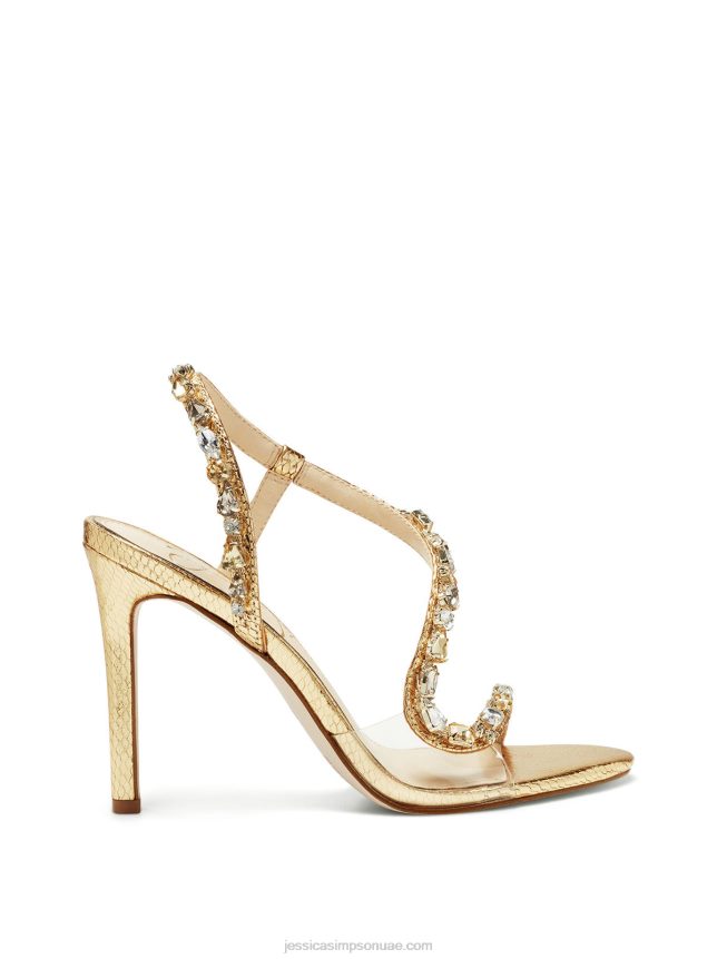jaycin صندل كعب عالي من الذهب Jessica Simpson BB6J0F1090